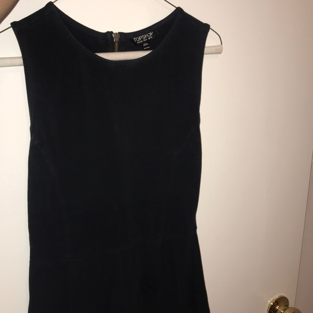 Topshop Peplum Top Black